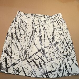 Francesca's Collections Black and White A-Line Skirt